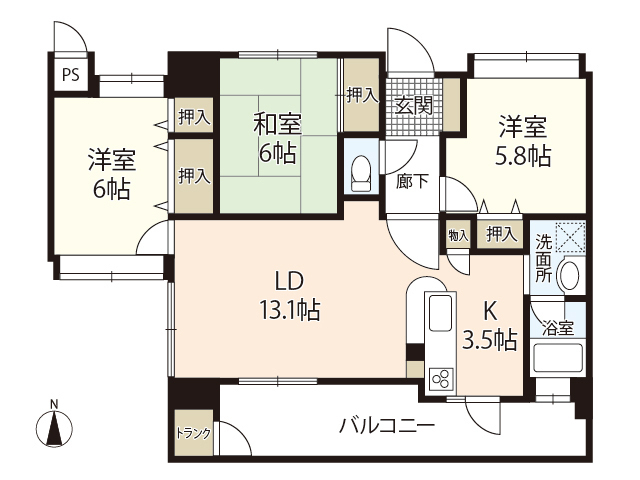 フローレンス戸坂中町(204)