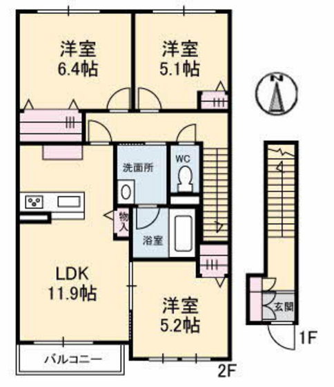 アヴィーロード今保 A棟