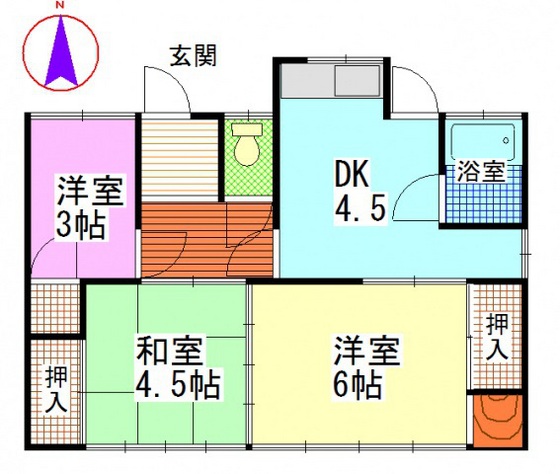 上林様2戸1 北の東側