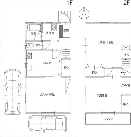 南方5丁目 メゾネットの家 西側