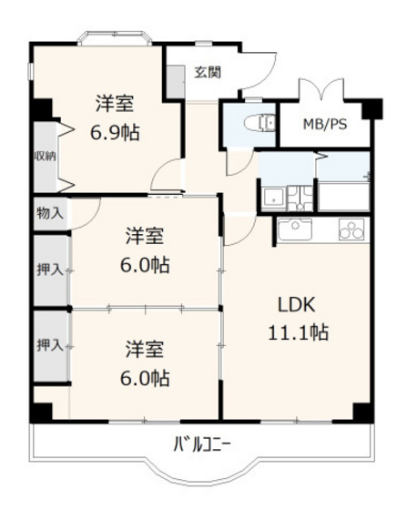 牛田コーポラスF棟