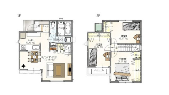 温品6丁目戸建A棟