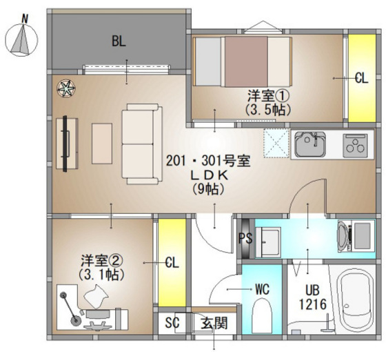 仮称)REGALEST 北方4